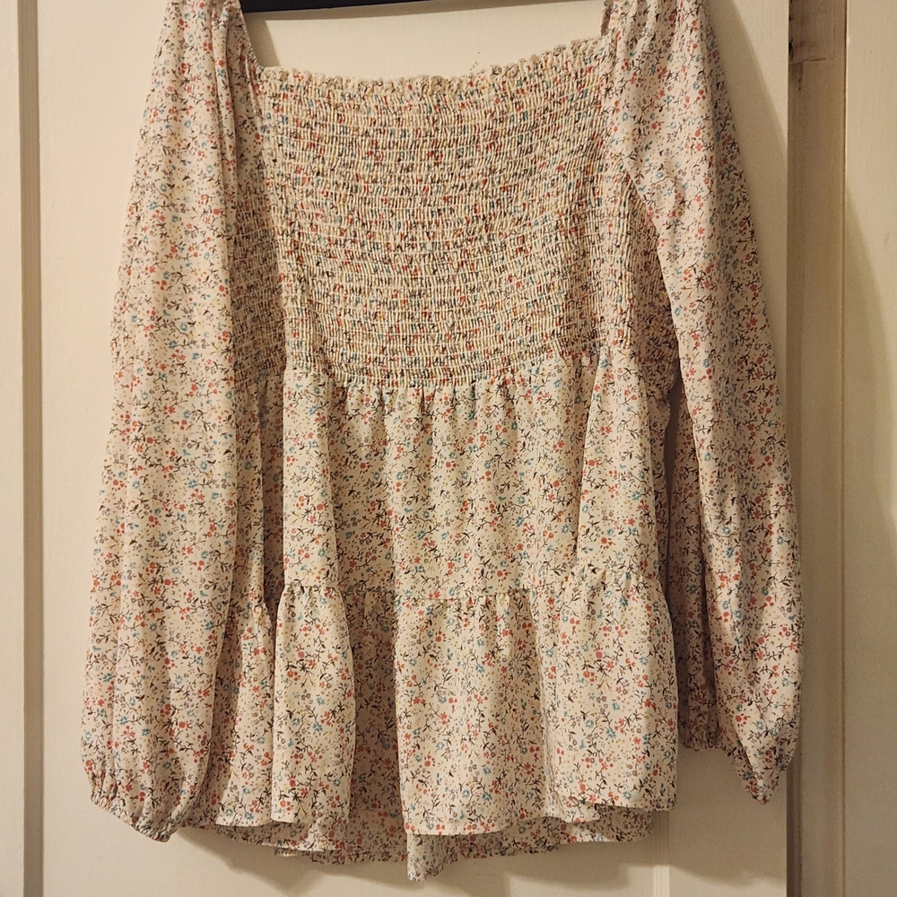 Floral Smocked Women's Top